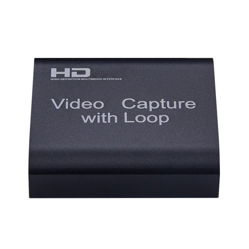 بطاقة التقاط فيديو USB2.0 - صندوق التقاط الفيديو 4K لبث المباشر للألعاب وتسجيل المؤتمرات الفيديو والتدريس مع خيار التسرب الخارجي (Loop OUT) - Image 1
