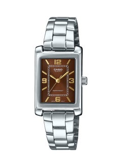 Standard Analog Rectangle Shape Wrist Watch For Women's LTP-1234DD-5A