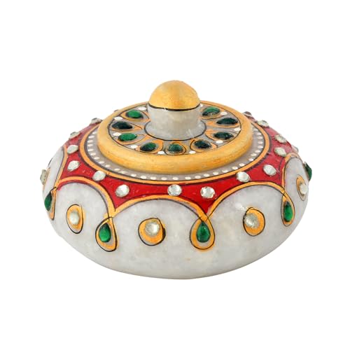 Craftam Marble Sindoor Dani Box for Women – Traditional Handcrafted Kumkum Holder for Gifts, Pooja & Makeup - Image 2