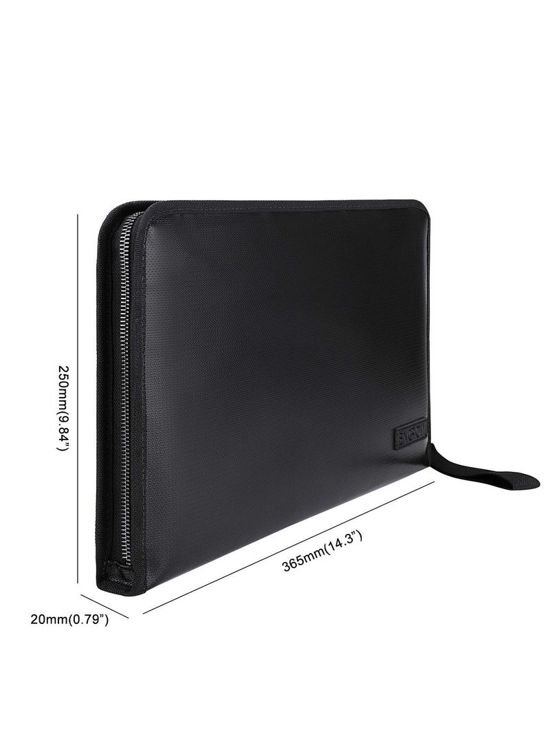 Excefore - 13 Pocket Expanding File Folder Document Organizer A4 Size Accordian File Folder Organizer Accordion Folder with Color Labels Zipper Closure Non-Itchy Silicone Coated Portable Filing Pouch - Image 1