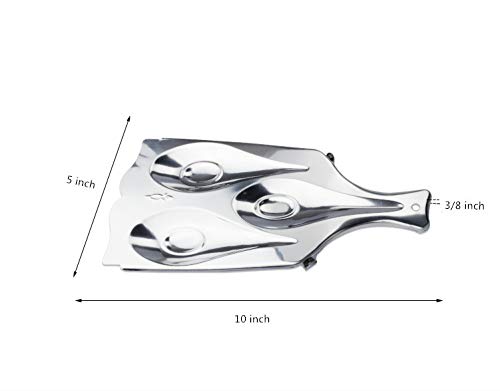 YUDONG Stainless Spoon Rest,Spoon Rests,Sturdy and Durable Stainless Steel Spoon Rests for Kitchen - Image 2