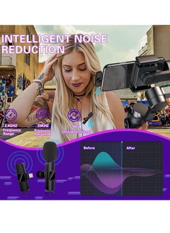 ELTRAZONE Wireless Lavalier Microphone , mobile phone Microphone, Plug & Play No APP Needed, Mini lapel Wireless Microphone , Noise Cancellation Microphone for live stream  - Image 4