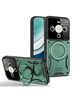 For Huawei Mate 60 Pro / 60 Pro+ Large Window MagSafe Holder Phone Case(Green)
