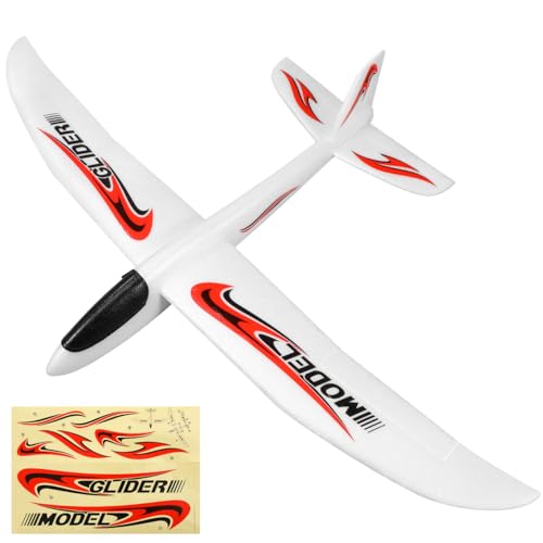 NUOBESTY Airplane Toy 39 Large Throwing Glider Plane 2 Flight Modes Foam Glider Airplane for Kids Flying Plane Toys for Boys Girls to Play Outdoors Party Favors - Image 1
