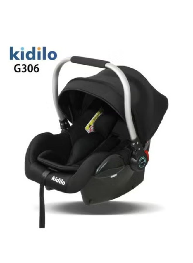Kidilo car seat, first stage, holds from 0 to 13 kilograms with a strong metal arm.