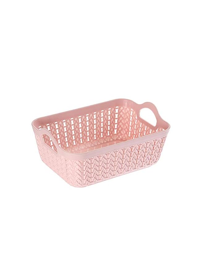 erorex Storage Basket 4 Piece Pink | Home & Kitchen | Storage & Organization | Bins | Containers | Shelf Baskets | Pantry Storage | Bathroom Storage - Image 2