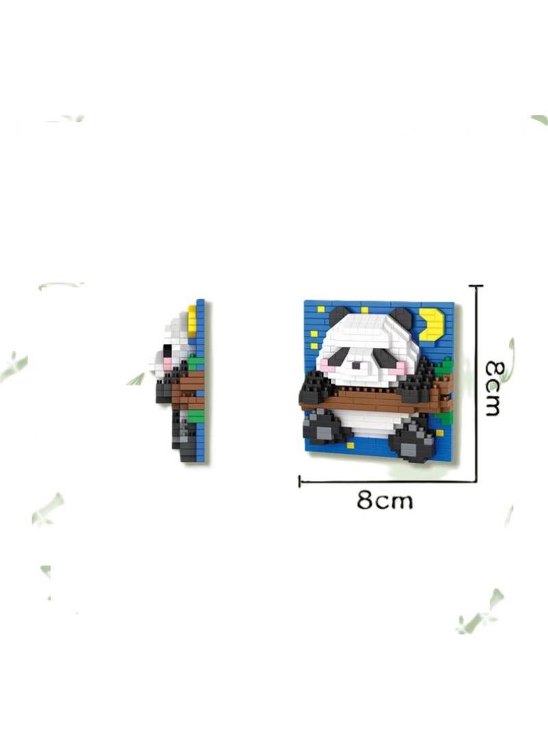 321 Pcs Particle Building Block Panda Hanging Picture Puzzle Toy Girl Gift Tabletop Decoration - Image 2
