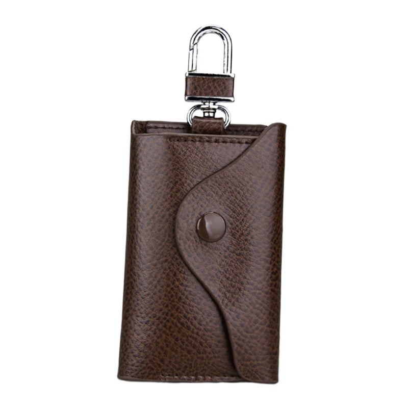 Genuine Leather Car Key Case Holder Universal Fob Wallet With Chain 2 Pack - Image 3
