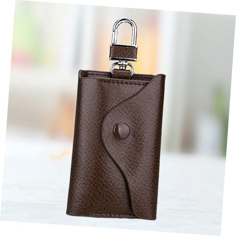 Genuine Leather Car Key Case Holder Universal Fob Wallet With Chain 2 Pack - Image 4