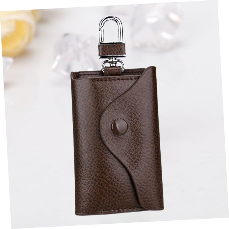 Genuine Leather Car Key Case Holder Universal Fob Wallet With Chain 2 Pack - Image 5