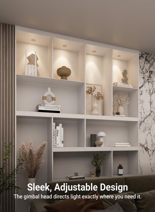 صنكو لايتنغ مجموعة من 6 مصابيح LED غائرة من Sunco، مقاس 2 بوصة، بتصميم كروي مائل بدون علبة، مع صندوق توصيل معدني، بقوة 360 لومن، و5 واط، ودرجة حرارة لون قابلة للتحديد بين 2700 كلفن/3000 كلفن/4000 كلفن/5000 كلفن/6000 كلفن، قابلة للتعتيم، حاصلة على شهادة ETL. - Image 2