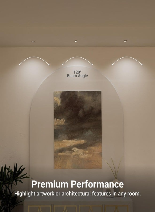 صنكو لايتنغ مجموعة من 6 مصابيح LED غائرة من Sunco، مقاس 2 بوصة، بتصميم كروي مائل بدون علبة، مع صندوق توصيل معدني، بقوة 360 لومن، و5 واط، ودرجة حرارة لون قابلة للتحديد بين 2700 كلفن/3000 كلفن/4000 كلفن/5000 كلفن/6000 كلفن، قابلة للتعتيم، حاصلة على شهادة ETL. - Image 4