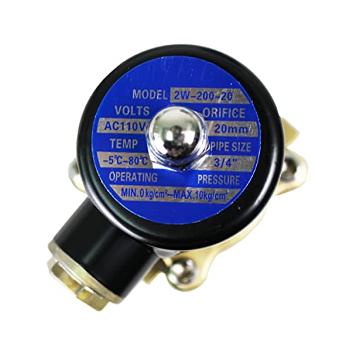 HFS(R) Normally Closed Electric Solenoid Valve for Water Air Gas (110V AC 3/4IN NPT) - Image 2
