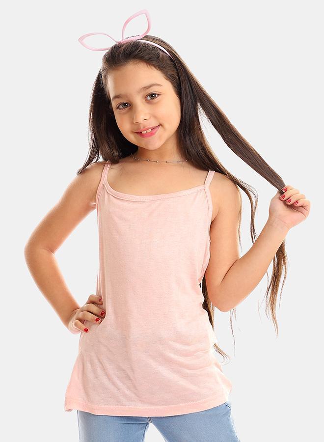 kady Girls Self Pattern Spaghetti Sleeves Tank Top girls - Image 1