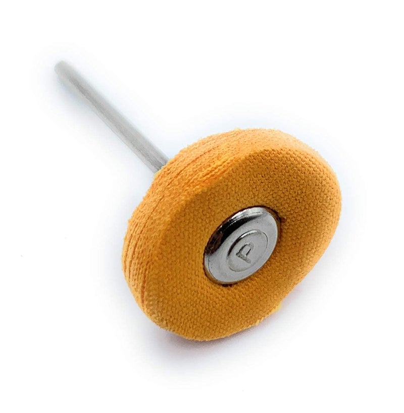 Fozti Mounted Muslin Cloth Buff Yellow 10pcs for PolishingBuffingCleaning for Dremel Rotary Tool Micro Hand Motor Polishing Motor for Jewellery Making Watchmaking Model Making Hobby Craft DIY 10 - Image 2