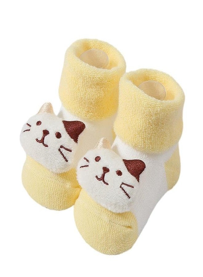 CUTEABLY - Designer Animal Face Ankle Length-Length Non-Slip Fancy Cotton Socks for Boys And Girls 0-6 Months, Multi - Image 5