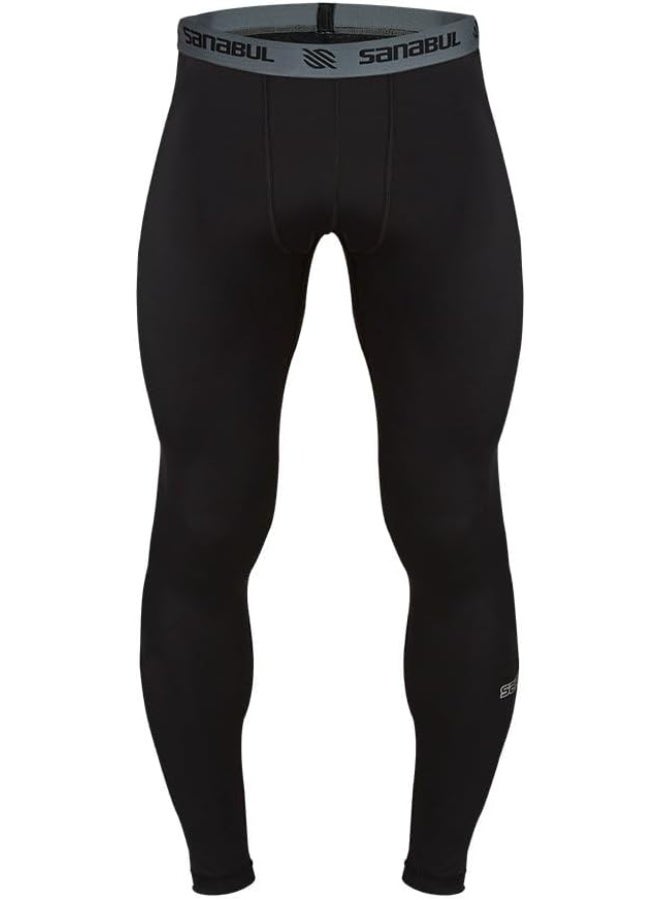 Sanabul  Essential Men’s Compression Pants XX-Large Steel Gray – Jiu Jitsu, MMA & Workout Athletic Tights for Running, Gym & Sports - Image 1