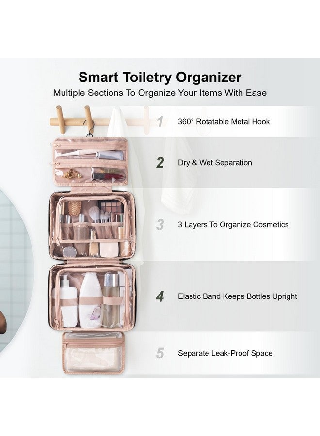 إيفر فن حقيبة أدوات الزينة للسفر من Everfun للنساء مزودة بحجرة مانعة للتسرب، ومنظمة لمستحضرات التجميل، ومجموعة أدوات الزينة، وإكسسوارات السفر الأساسية التي يجب اقتناؤها - Image 1