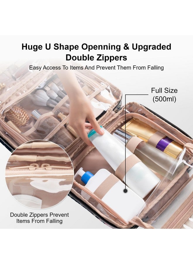 إيفر فن حقيبة أدوات الزينة للسفر من Everfun للنساء مزودة بحجرة مانعة للتسرب، ومنظمة لمستحضرات التجميل، ومجموعة أدوات الزينة، وإكسسوارات السفر الأساسية التي يجب اقتناؤها - Image 4