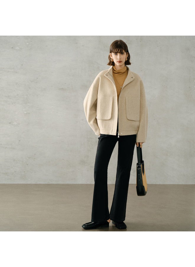 Yanyee Women's Simple Merino Wool Knit Sweater Autumn Commuter Base Layer Long Sleeve Turtleneck Top Camel Xxl/44 - Image 2