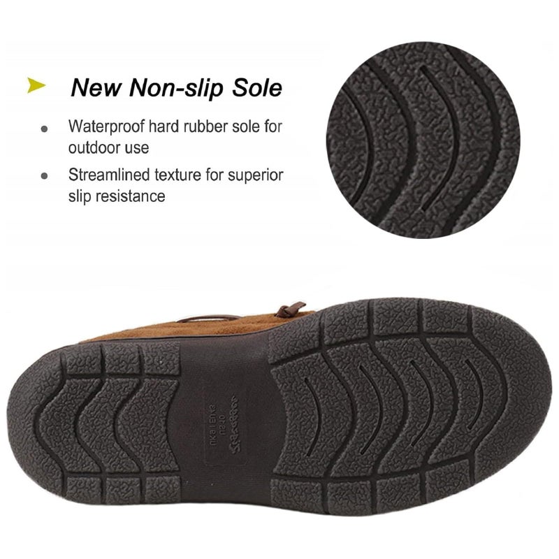Zigzagger Men's Moccasin Slippers Memory Foam House Shoes, Indoor and Outdoor Warm Loafer Slippers, Windsor, 11.5 M US - Image 5