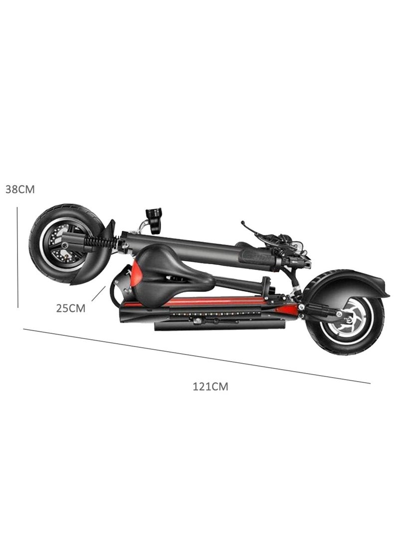 Crony - V10 Fast Speed E Scooter 1200W 48V Battery 45-68KN/H,10"Off-Road Tires,Triple LED Headlamps, Brushless Motor,All-Terrain electric Scooter, Dual Suspension, Dual Hydraulic Disc Brakes E-Bike, Easy Foldable, Portable Commuter E-Scooter for Adults & Kids, 120KG Load Aluminum Frame Skateboard, Urban Mobility，Blue - Image 1