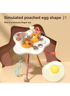 Generic Baby Puzzle Fun Finger Lavatory Toy Can Press And Bite Enlightenment Early Education Octopus Lavatory Toy-Color:Egg Yolk Lala Le  - Image 2