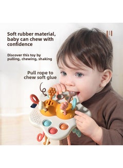 Generic Baby Puzzle Fun Finger Lavatory Toy Can Press And Bite Enlightenment Early Education Octopus Lavatory Toy-Color:Egg Yolk Lala Le  - Image 5