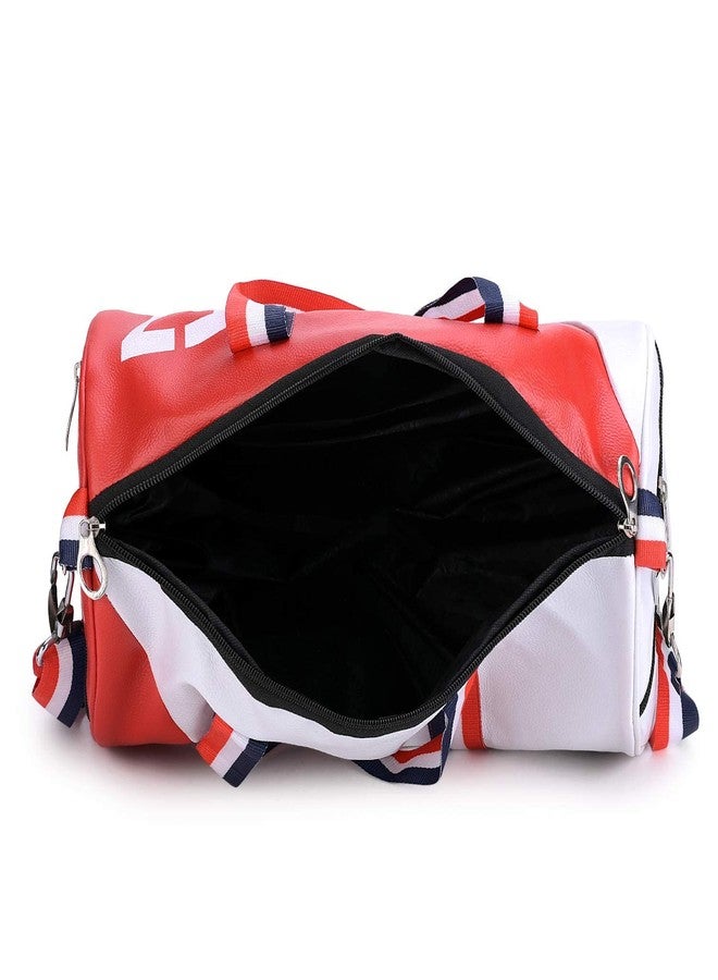 Groupers 20L Foldable Gym Bag Set - Water-Resistant Duffle with Shoe Pocket, Adjustable Strap + 1 Red & White Bag - Travel & Workout Weekender for Men & Women - Image 4
