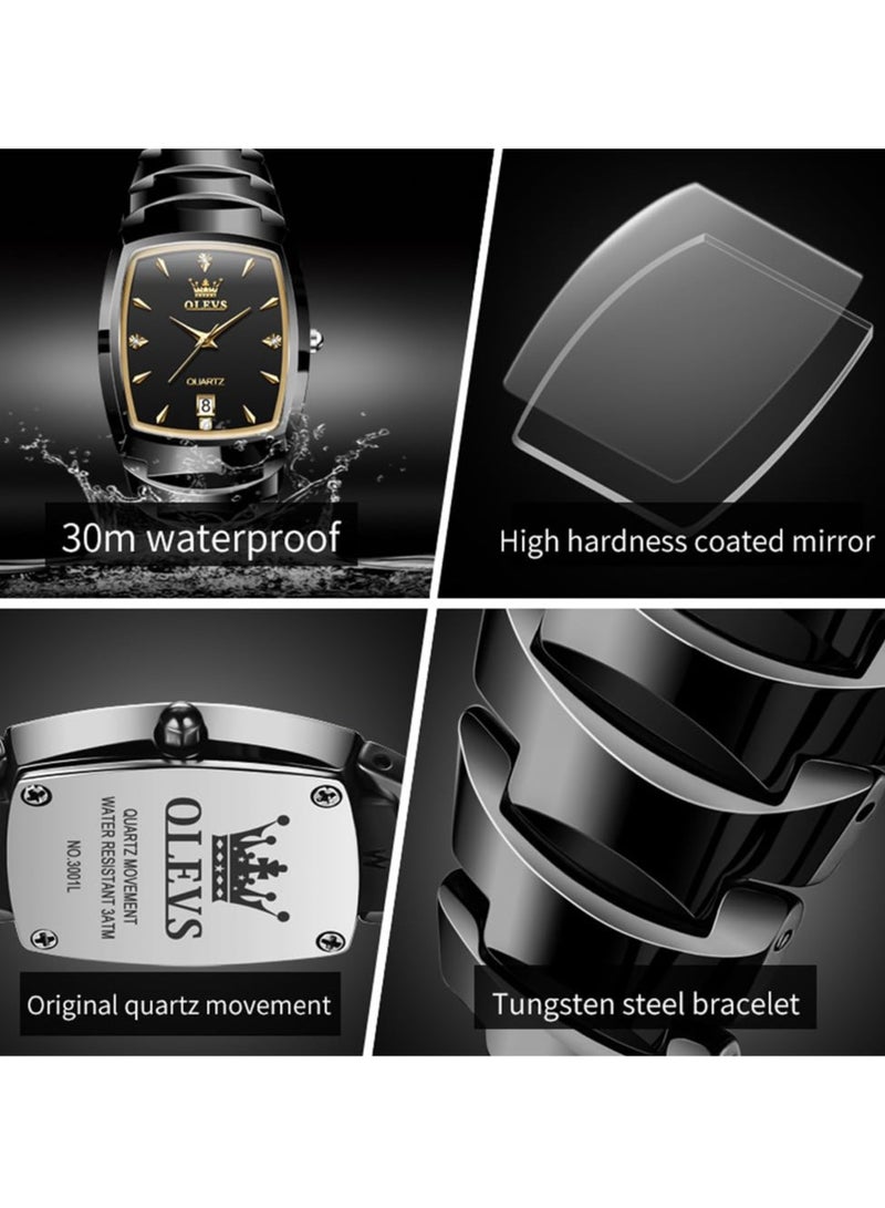 OLEVS Pair Men Women Watches Set Analog Date Diamond Stainless Steel Waterproof Luminous Watch 7006 - Image 5