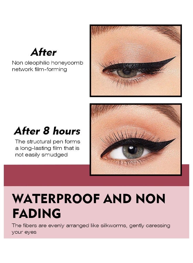 Super Black Eyeliner,Designed for Easy Finger Grip,Matte, Non-Smudge, Extremely Thin Eye Pencil
