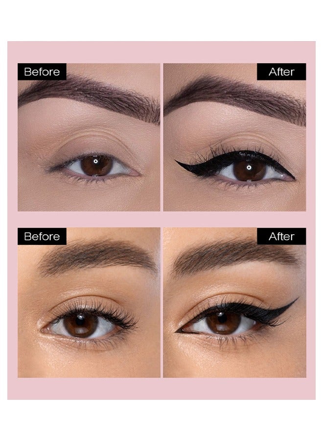 Super Black Eyeliner,Designed for Easy Finger Grip,Matte, Non-Smudge, Extremely Thin Eye Pencil