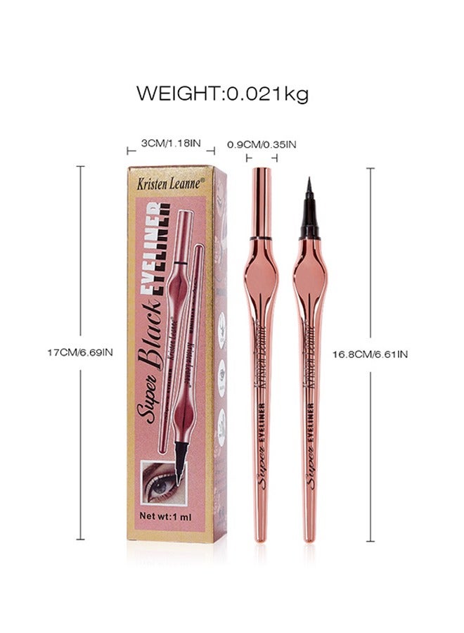 Super Black Eyeliner,Designed for Easy Finger Grip,Matte, Non-Smudge, Extremely Thin Eye Pencil