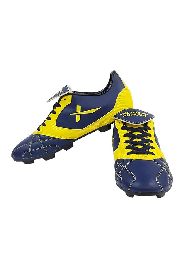 Vector X Armour Football Shoe (Blue/Yellow, 9 UK) | Lace Up | for Men | Soccer |Sports footwear | Cleats and studs - Image 3