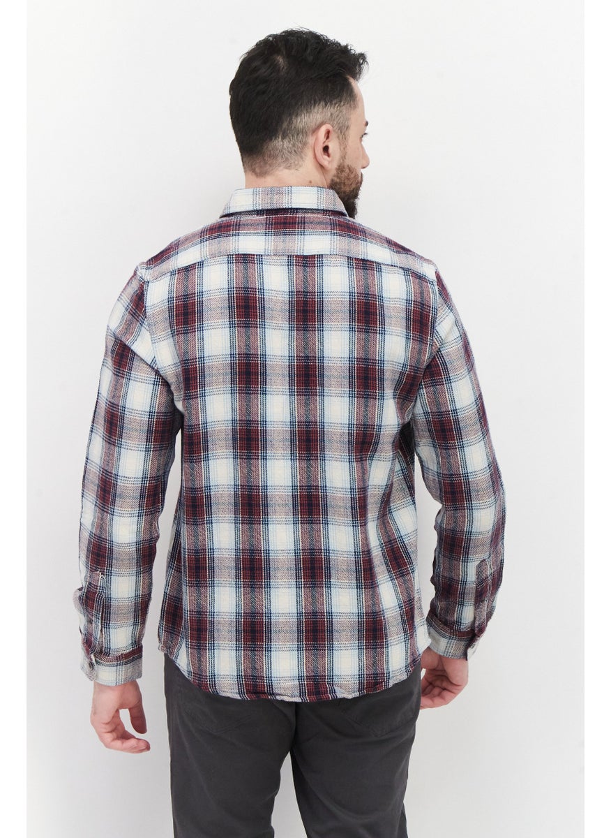 Men Regular Fit Pointed Collar Long Sleeve Plaid Casual Shirt, Rust Combo - pzsku/Z22EF1E1EE7C60544472AZ/45/_/1735568131/306891e2-8bc2-4de3-ad40-c47a4808d3b1