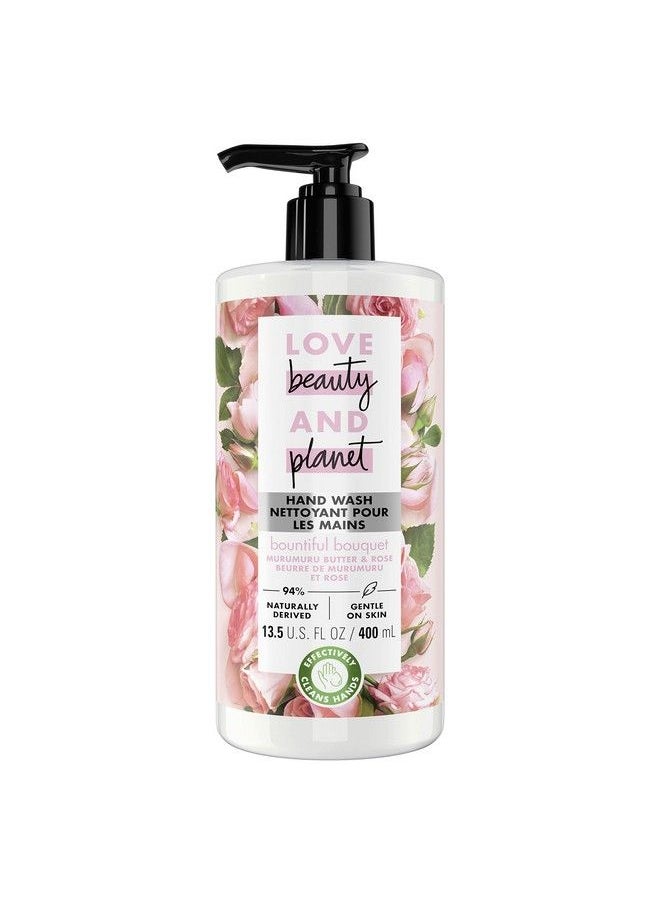 love beauty and planet غسول اليدين Bountiful Bouquet بزبدة مورومورو والورد 13.5 أونصة  - Image 1