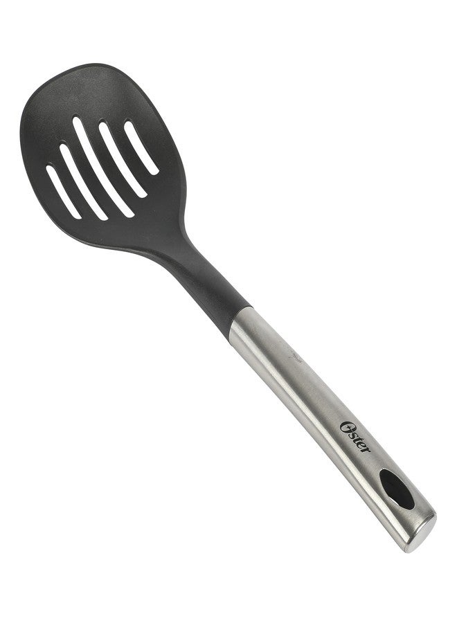 Oster Baldwyn 13" Slotted Nylon Skimmer - Black w/Stainless Steel Handle - Image 2