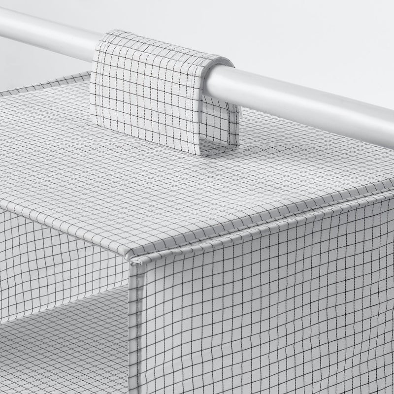 stuk Hanging Storage with 7 Compartments, White/Black, 30x30x90 cm - Image 3