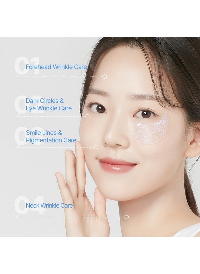 Petitfee - PETITFEE Aura Quartz Hydrogel Eye Mask Blue 60 pcs (30 pairs) - Eye Patch for Dark Circles, Brightens Under Eyes, Glutathione, Ascorbic Acid, Puffy Eye Bags, Cooling, Firms Eye Area, Intense Hydration - Image 1