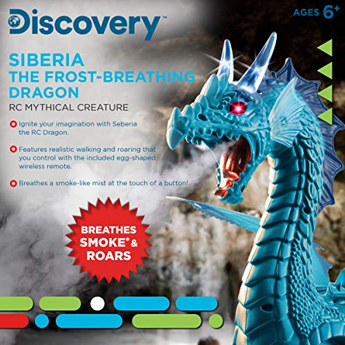 Discovery دراكون اكتشاف التنفّس بالجليد - تنفّس الدخان، يمشي، يرفرف بجناحيه، وأصوات زئير واقعية | لعبة ديناصور كبيرة مضيئة | روبوت دينو بالتحكم عن بعد - مخلوق أسطوري | هدية للأطفال الصبية | العمر 6+ - Image 3
