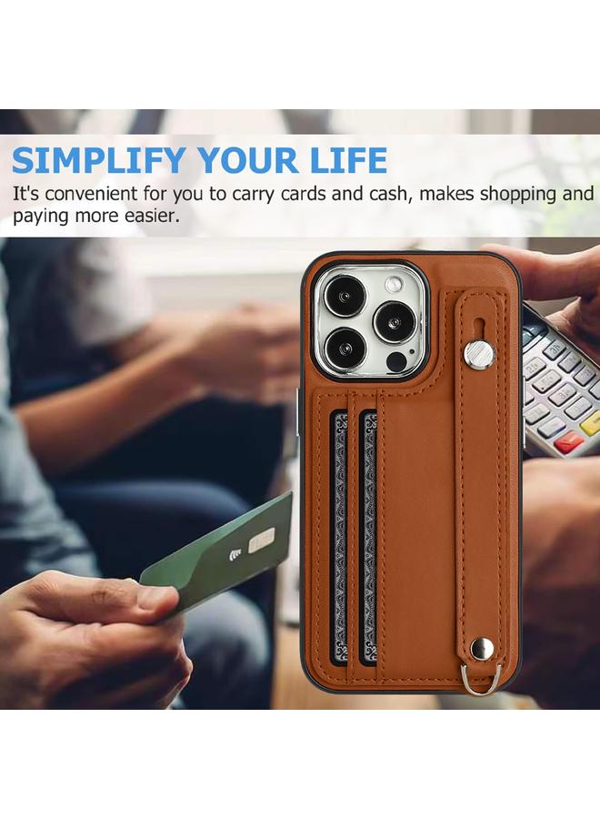 Zaboon Case For iPhone 13 Pro Shockproof Leather Phone Case with Wrist Strap - Image 4