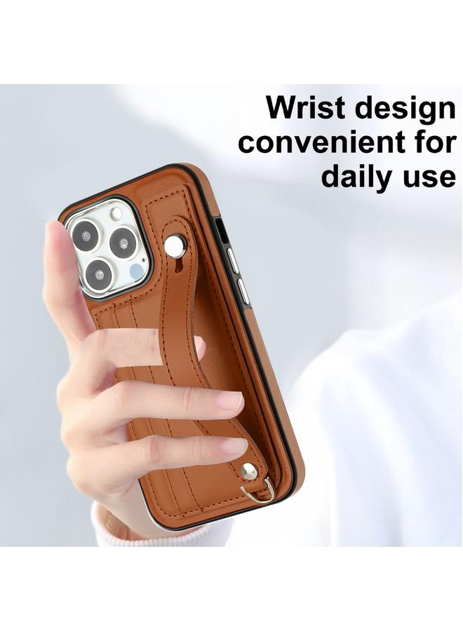 Zaboon Case For iPhone 13 Pro Shockproof Leather Phone Case with Wrist Strap - Image 5
