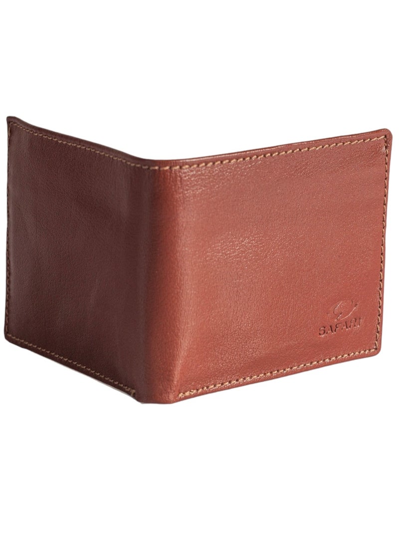 Real Leather (sa 134) Wallet for Men,Bifold Mens Wallet, Minimalist Front Pocket Wallet for Men with Gift Box - 10 Card Slots and ID Window - Image 2