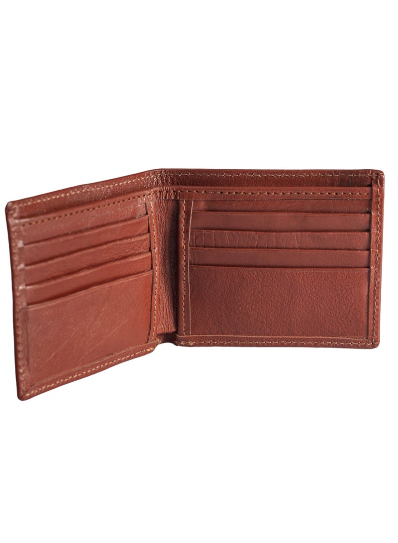 Real Leather (sa 134) Wallet for Men,Bifold Mens Wallet, Minimalist Front Pocket Wallet for Men with Gift Box - 10 Card Slots and ID Window - Image 4