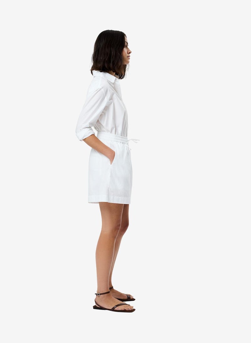 French Connection Women's Summer White Rhodes Poplin Drawstring Shortst - Image 3