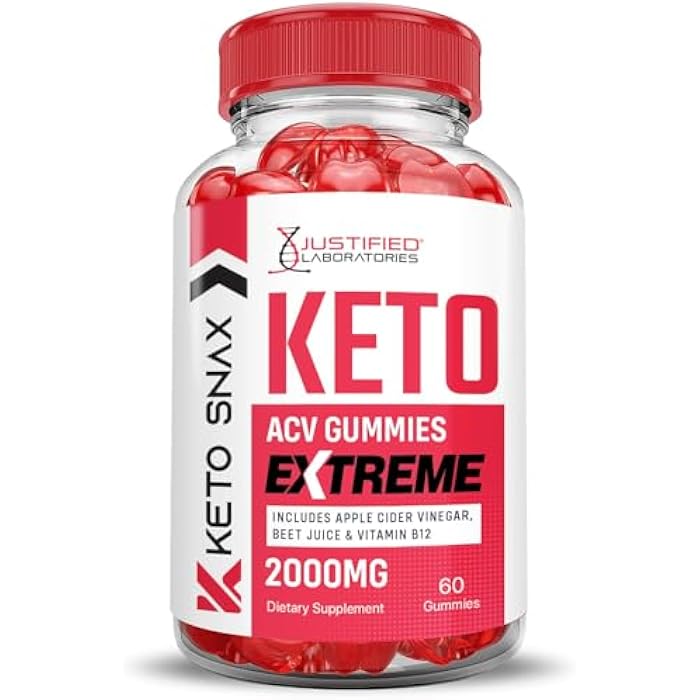 Justified Laboratories (2 Pack Keto Snax Keto ACV Gummies Extreme 2000MG Keto Snax Keto Gummies Advanced Formula Apple Cider Vinegar with Pomegranate Beet Juice Powder B12 Vegan Non GMO 120 Gummys - Image 4
