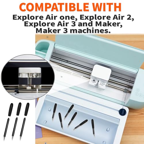 THANMAO 20PCS Premium Deep Cut Blade，Replacement Cutting Blades Compatible with Cricut Explore Air 2/Air 3/Explore 4/Maker/Maker 3/Maker 4 (Premium Deep Cut Blades) - Image 5