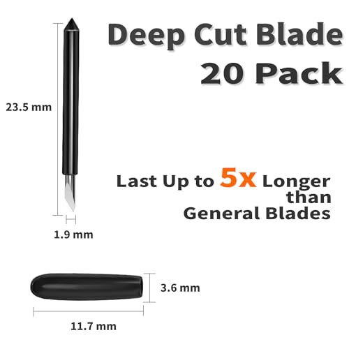 THANMAO 20PCS Premium Deep Cut Blade，Replacement Cutting Blades Compatible with Cricut Explore Air 2/Air 3/Explore 4/Maker/Maker 3/Maker 4 (Premium Deep Cut Blades) - Image 2