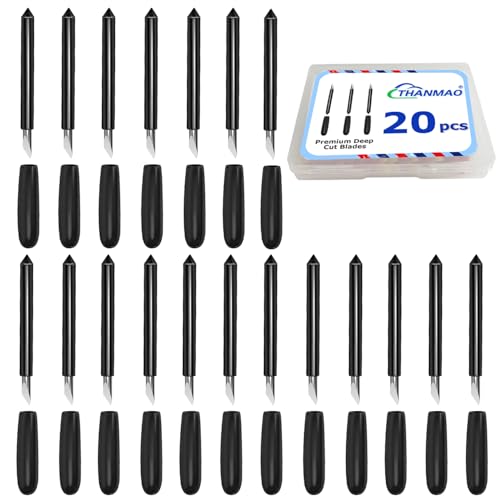 THANMAO 20PCS Premium Deep Cut Blade，Replacement Cutting Blades Compatible with Cricut Explore Air 2/Air 3/Explore 4/Maker/Maker 3/Maker 4 (Premium Deep Cut Blades) - Image 1