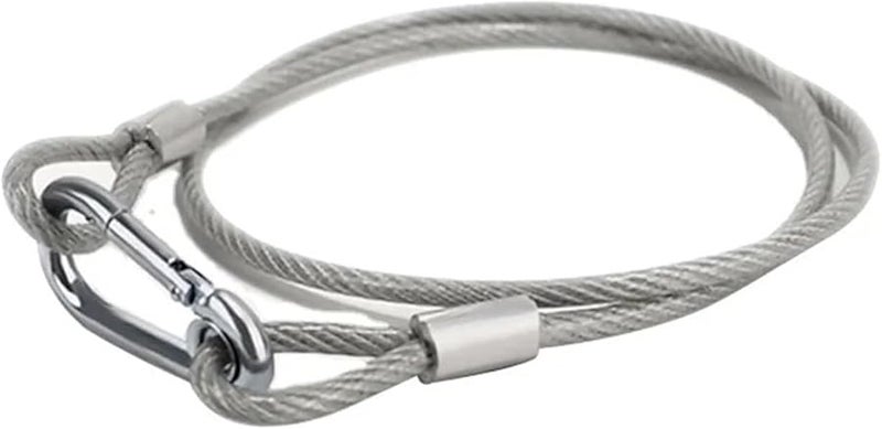 Heavy Duty Stage Light Safety Cables 0 16 X 31 5 Inch 20 PCS With Carabiner Hooks - Image 3